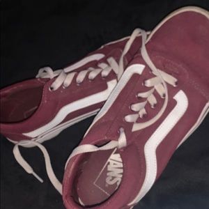 Red and white vans
